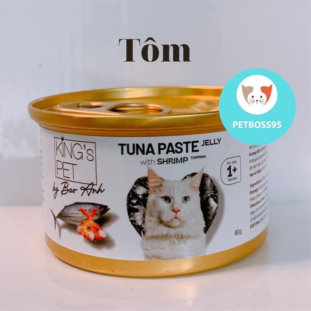 PATE KING'S PET BY BẢO ANH CHO MÈO CAO CẤP LON 80GR