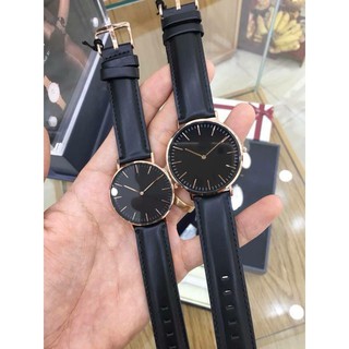 ( Đeo là Đẹp ) Đồng hồ D..W nam nữ dây da D8732 sang trọng lịch lãm