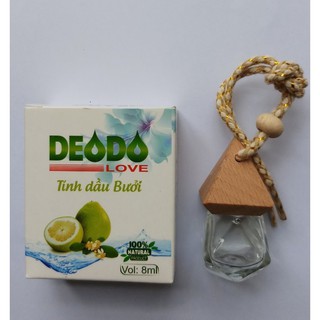 2 Chai Tinh dầu treo Deodo - Vỏ Bưởi làm thơm, khử mùi ô tô, phòng ngủ, tủ quần áo...