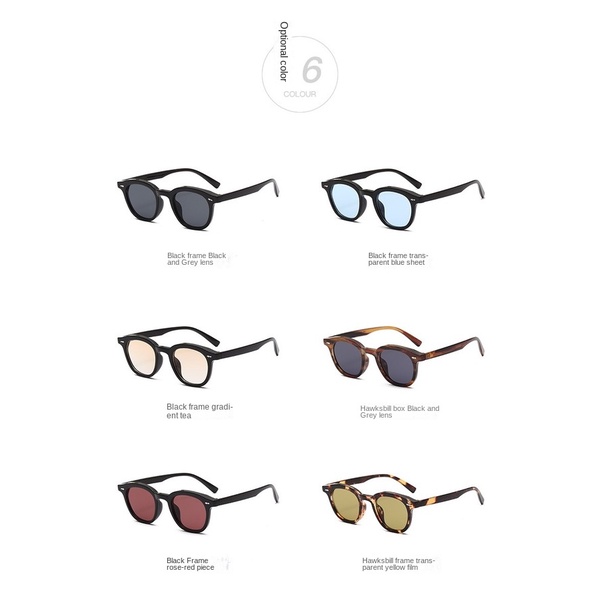 Kính Mát Tròn Chống Tia UV Thời Trang Mới Cho Nam Nữ