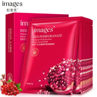Mặt nạ dưỡng da làm trắng da lựu đỏ images - hộp 10 miếng