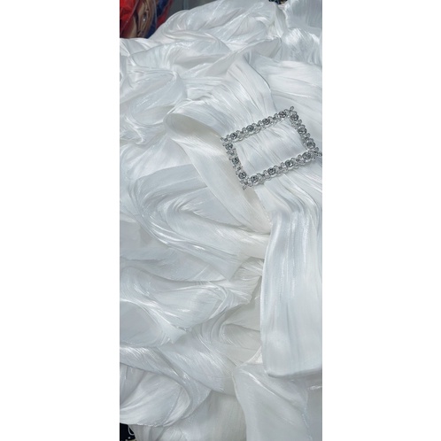 MS1301Y ĐẦM 1 VAI ORGANZA NHŨ ÁNH KIM XẾP PHỒNG full size S/M/L/XL