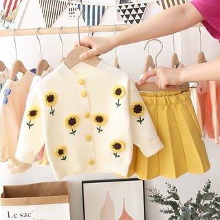 Sét váy áo len mỏng cho bé gái