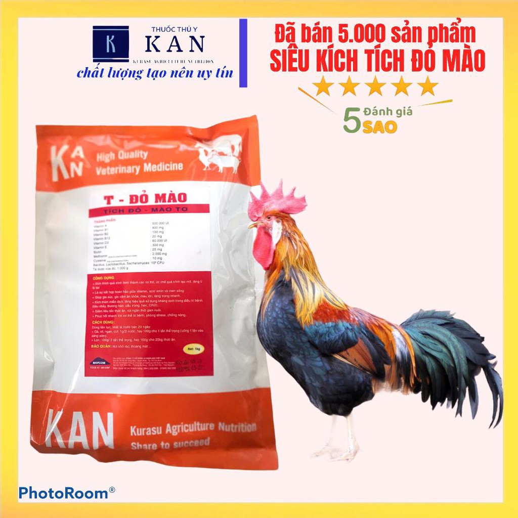 Vỗ béo kích tích, đỏ mào, đẹp mã cho gia súc gia cầm gói 1kg