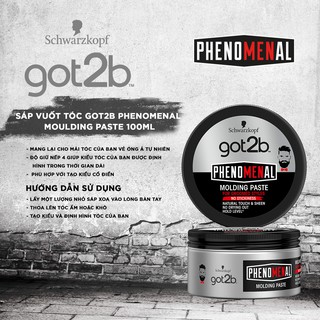 Sáp giữ nếp Schwarzkopf Got2B PhenoMENal Molding Paste 100ml