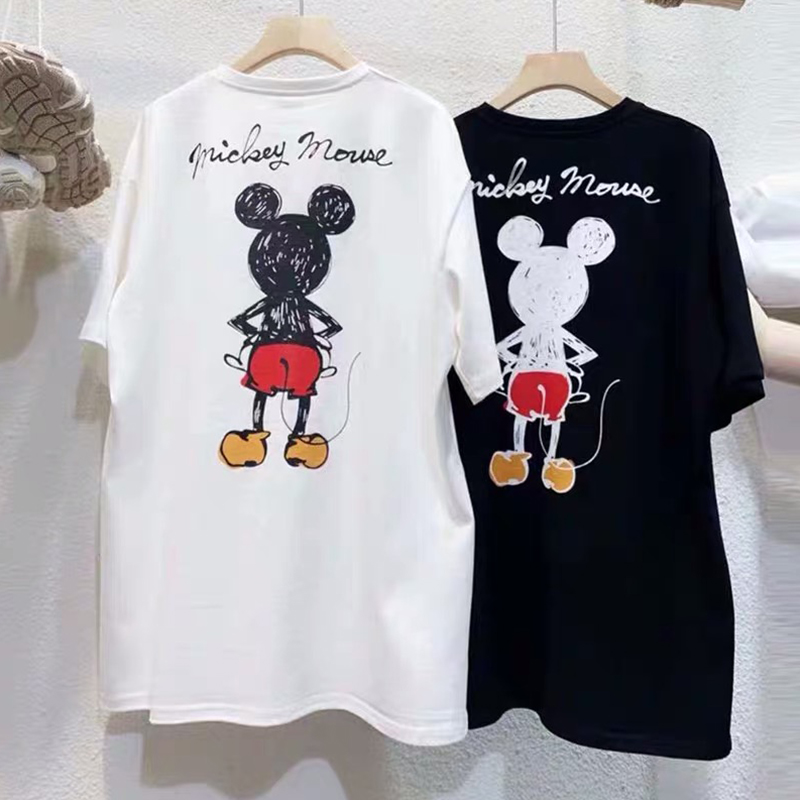 Áo Thun Nữ Tay Ngắn In Hình Chuột Mickey Thời Trang Hè 2021 áo phông nữ