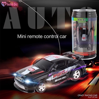 LE 8 Colors Hot Sales Coke Can Mini RC Car Radio Remote Control Micro Racing Car 4 Frequencies Toy For Kids Gifts RC Models lele