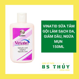 Vinatid sữa tắm gội làm sạch da, giảm dầu, ngừa mụn 150ml