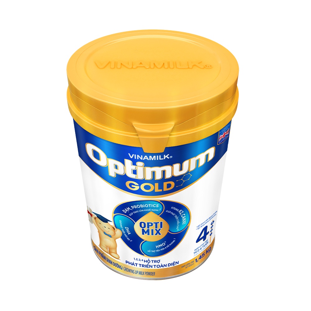 Sữa bột Optimum Gold 4 hộp thiếc 1450g