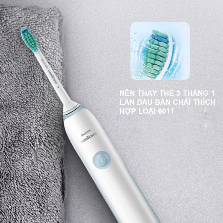 Bàn chải đánh răng điện thương hiệu Philips Sonicare HX3216 - HÀNG NHẬP KHẨU (Bảo hành 12 tháng)