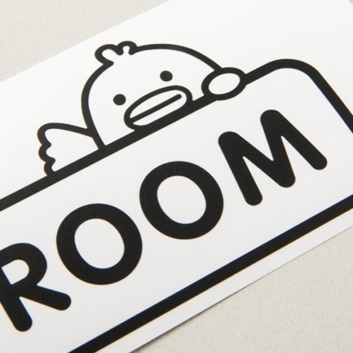 Miếng Giấy Dán Cửa Nhà Vệ Sinh ARTBOX Hàn Quốc In Chữ Restroom Khung Hình Chữ Nhật