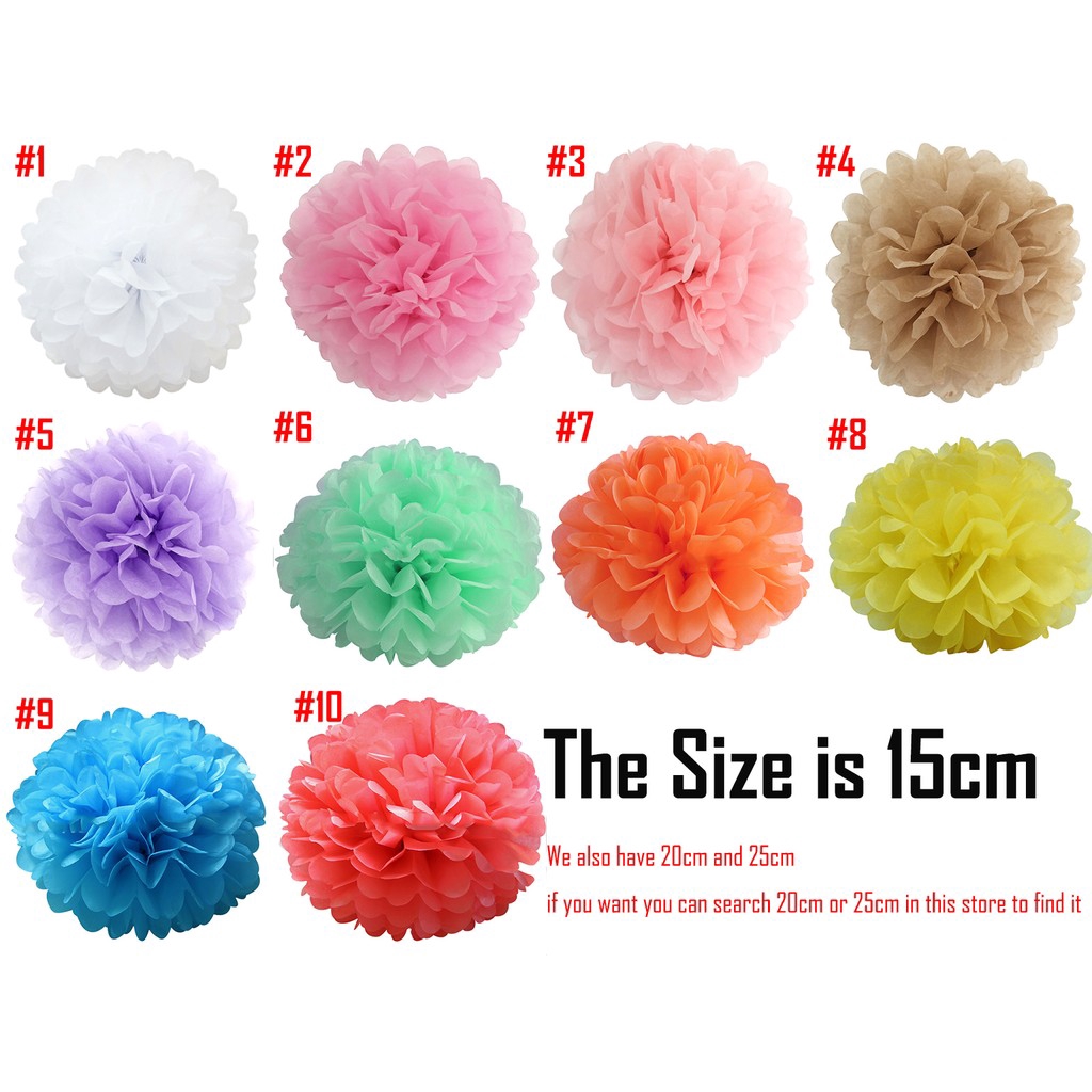 Quả cầu giấy 15cm trang trí tiệc