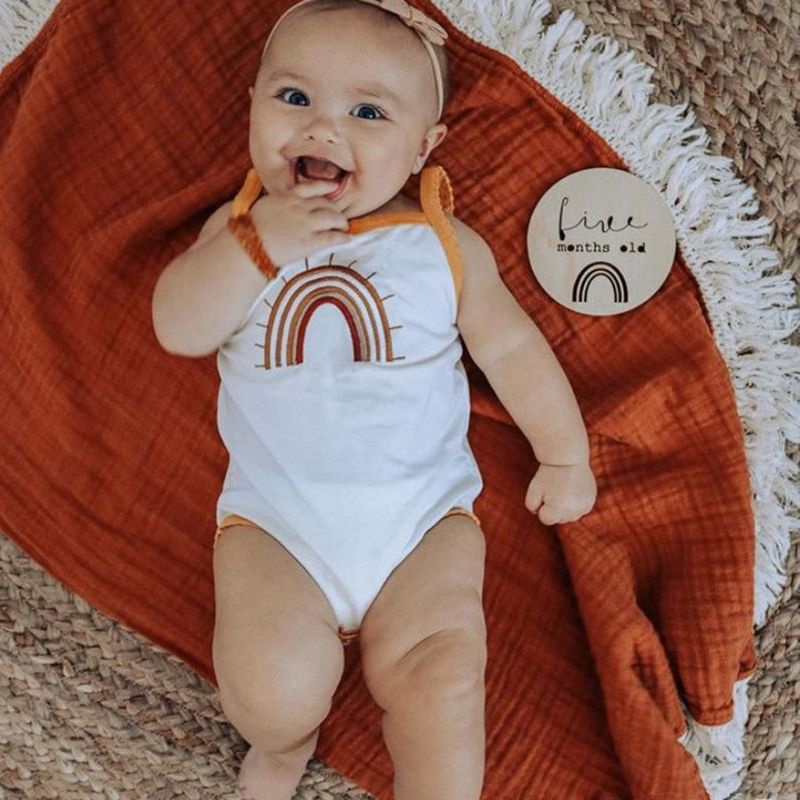 Chăn Quấn Em Bé Chất Liệu Cotton Phối Tua Rua Dùng Làm Đạo Cụ Chụp Ảnh