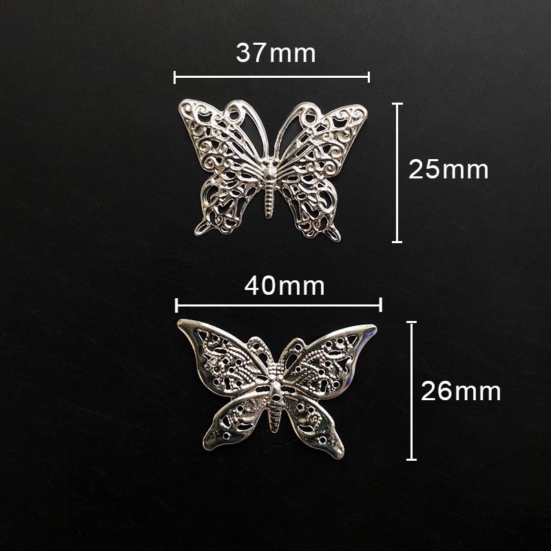 5 phiến hình bướm 40*26mm nguyên liệu làm trâm làm trang sức cổ trang