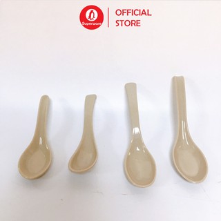 Thìa superware nhựa phíp 100% melamine nâu đá - stone