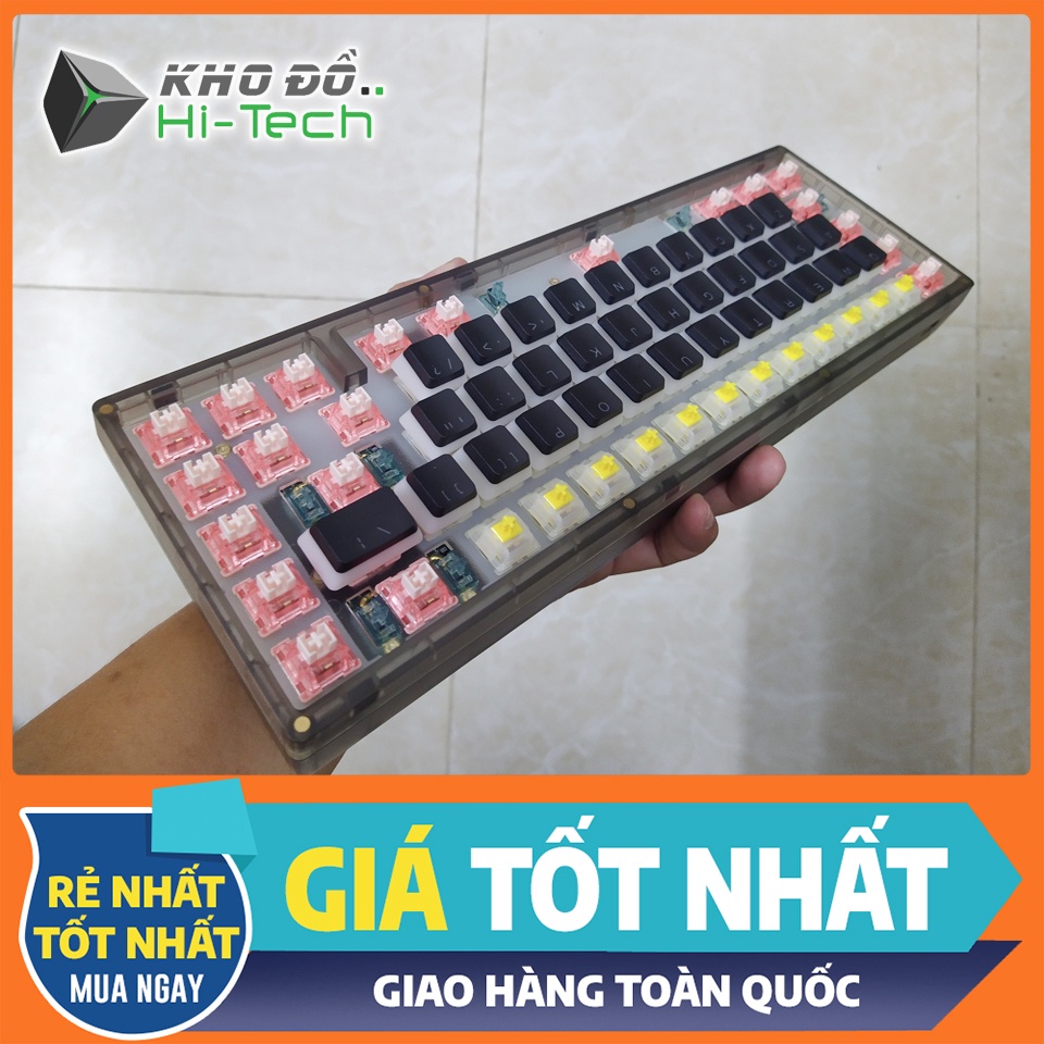 Cụm phím alpha bộ keycap Pudding đen cho bàn phím cơ (cụm phím chữ)