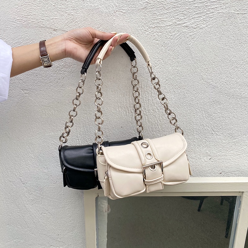 [CÓ SẴN] Kèm ảnh thật TÚI ĐEO VAI THIẾT KẾ ĐỘC ĐÁO TÚI KẸP NÁCH PHỐI XÍCH RETRO PHONG CÁCH HÀN QUỐC