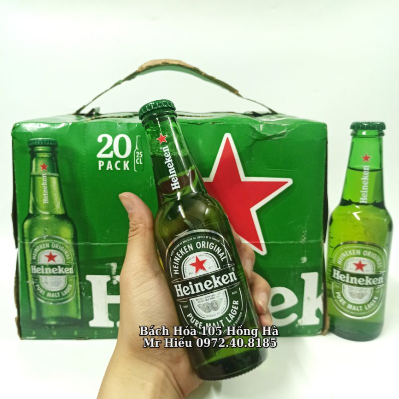 [HỎA TỐC] Bia Heineken Pháp thùng 20 chai 250ml