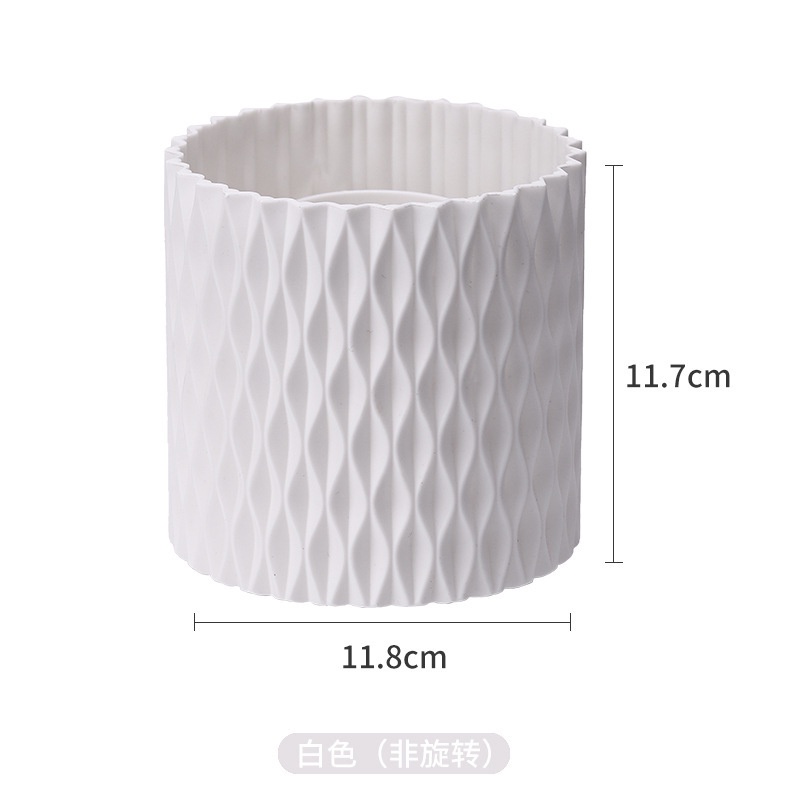 Trong Suốt Thùng Đựng Bút / Cọ Trang Điểm Để Bàn Xoay 360 Độ Tiện Dụng