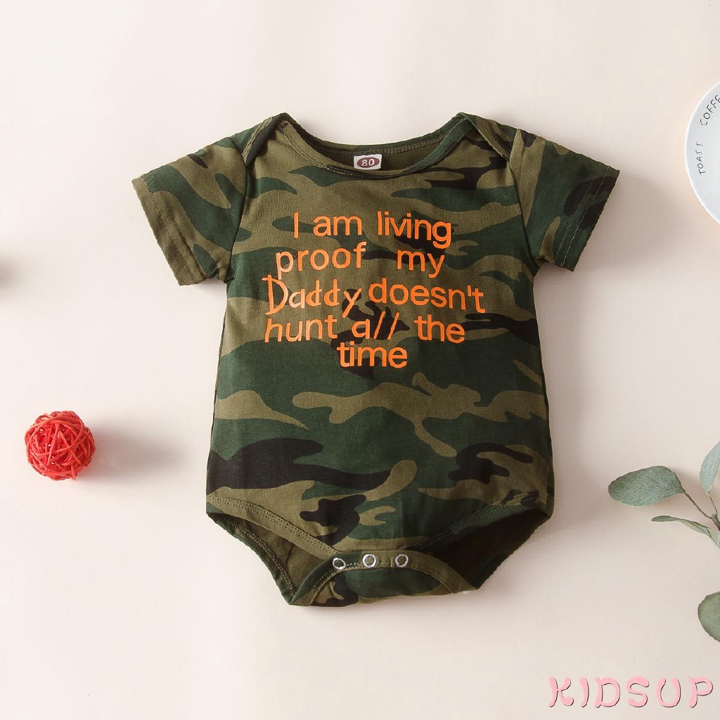 Bộ Áo Liền Quần Hoạ Tiết Camo Cho Bé Trai