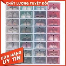 [XẢ KHO+FREE SHIP]  [ SIÊU SALE ]   HỘP ĐỰNG GIÀY DÉP BẰNG NHỰA CỨNG TRONG SUỐT