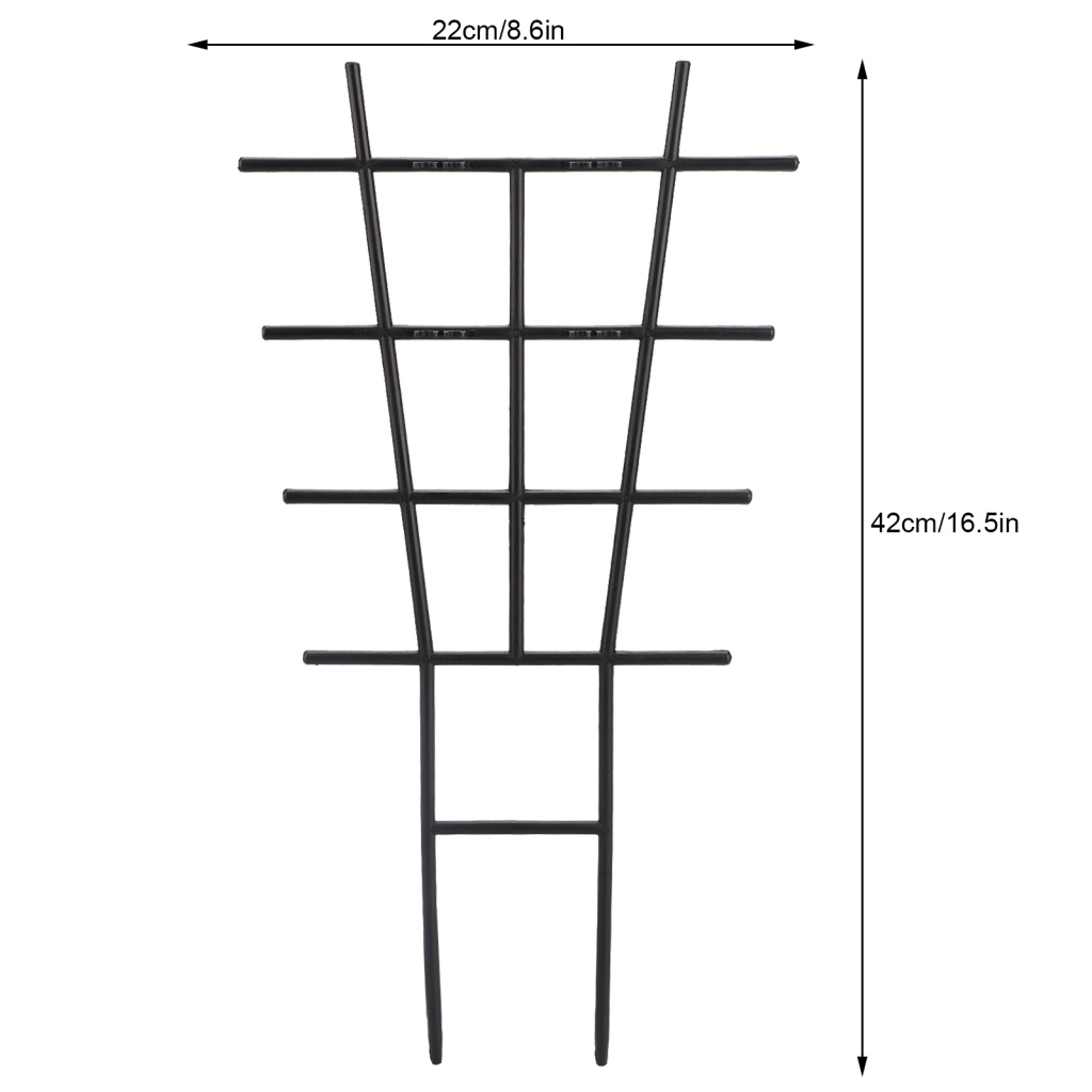 Set 2 Khung Đỡ Hỗ Trợ Trồng Cây Dây Leo Bằng Nhựa Kích Thước 42cm 42 X 22.5Cm Màu Đen Trang Trí Sân Vườn Đứng
