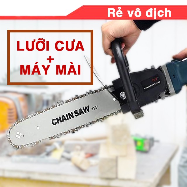 Trọn Bộ Lưỡi cưa xích gắn máy mài - bộ lưỡi gắn bình tra dầu tự động - máy mài makita