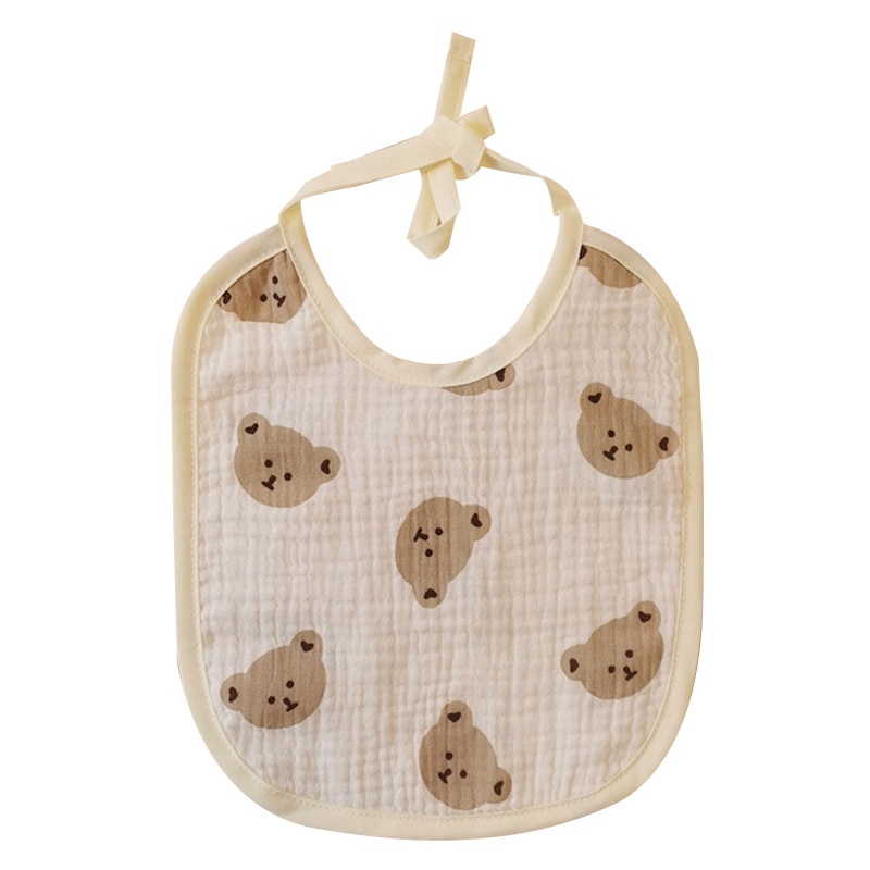 Khăn Yếm Bằng Cotton Mềm Thoáng Khí In Họa Tiết Hoạt Hình Cho Bé Sơ Sinh