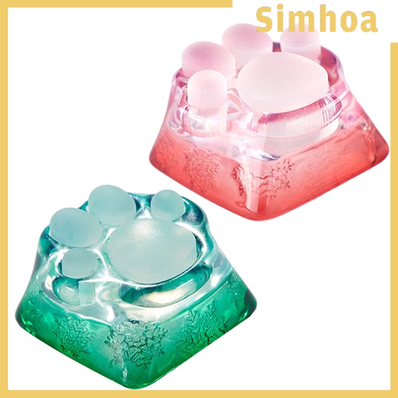 [SIMHOA] Cute 3D Clear Cat Paw Mechanical Keyboard Keycap for Cherry MX