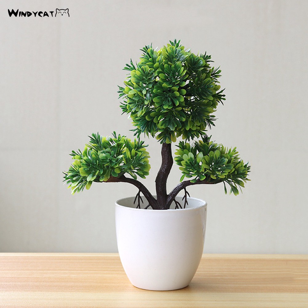 Chậu Cây Bonsai Giả Để Bàn Trang Trí