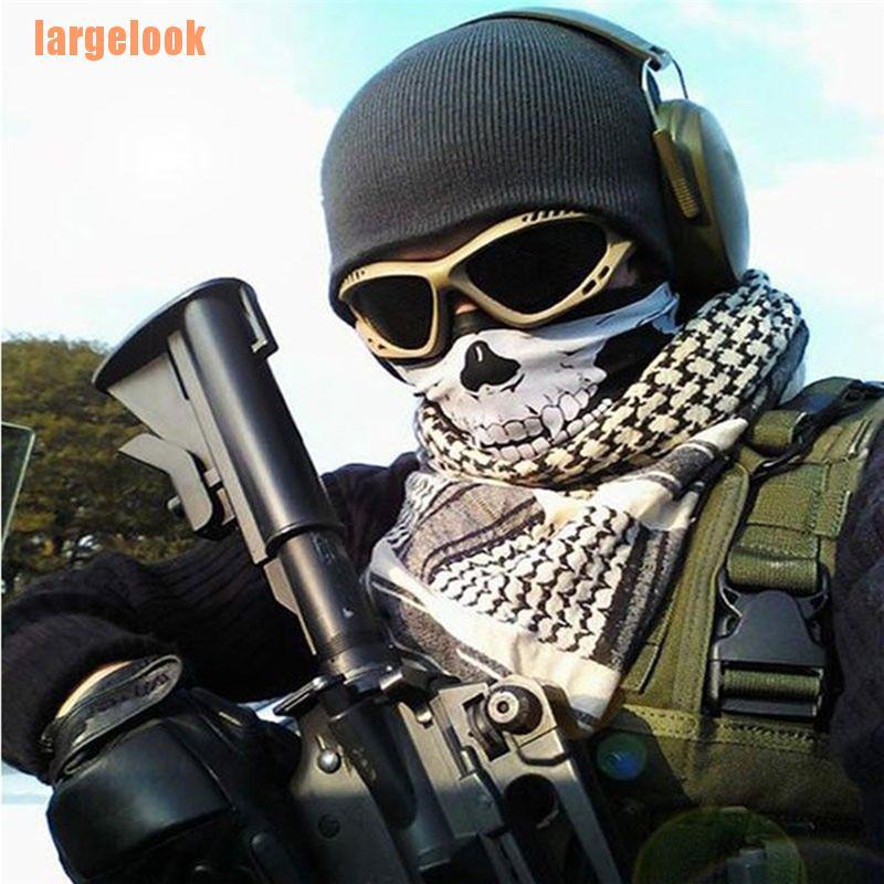 Khăn Ống Tích Hợp Khẩu Trang In Hình Đầu Lâu Cho Trượt Tuyết moto