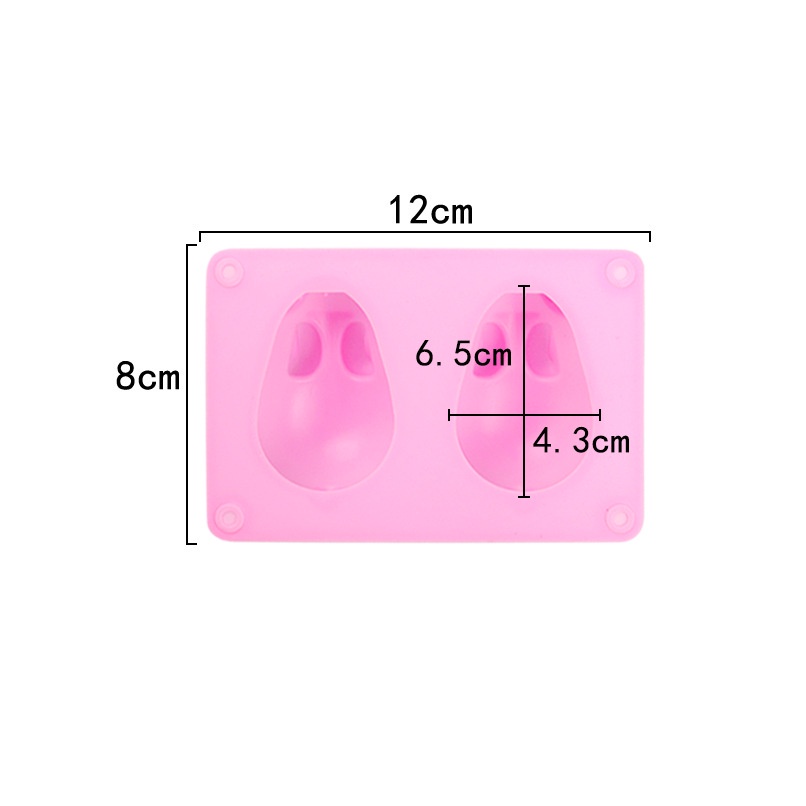 Khuôn silicone tạo hình thỏ làm bánh kẹo 6 ngăn tiện lợi