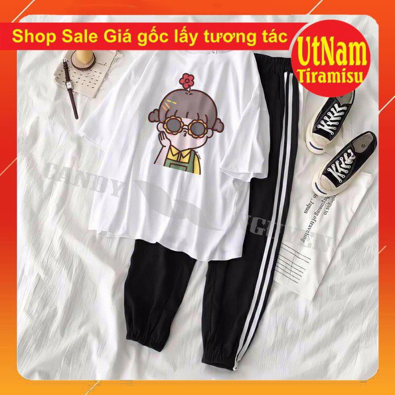 [ Mã FAMAYWA2 giảm 10K đơn 50K] Sét đồ nữ áo bò sữa unisex + quần chun ống | BigBuy360 - bigbuy360.vn