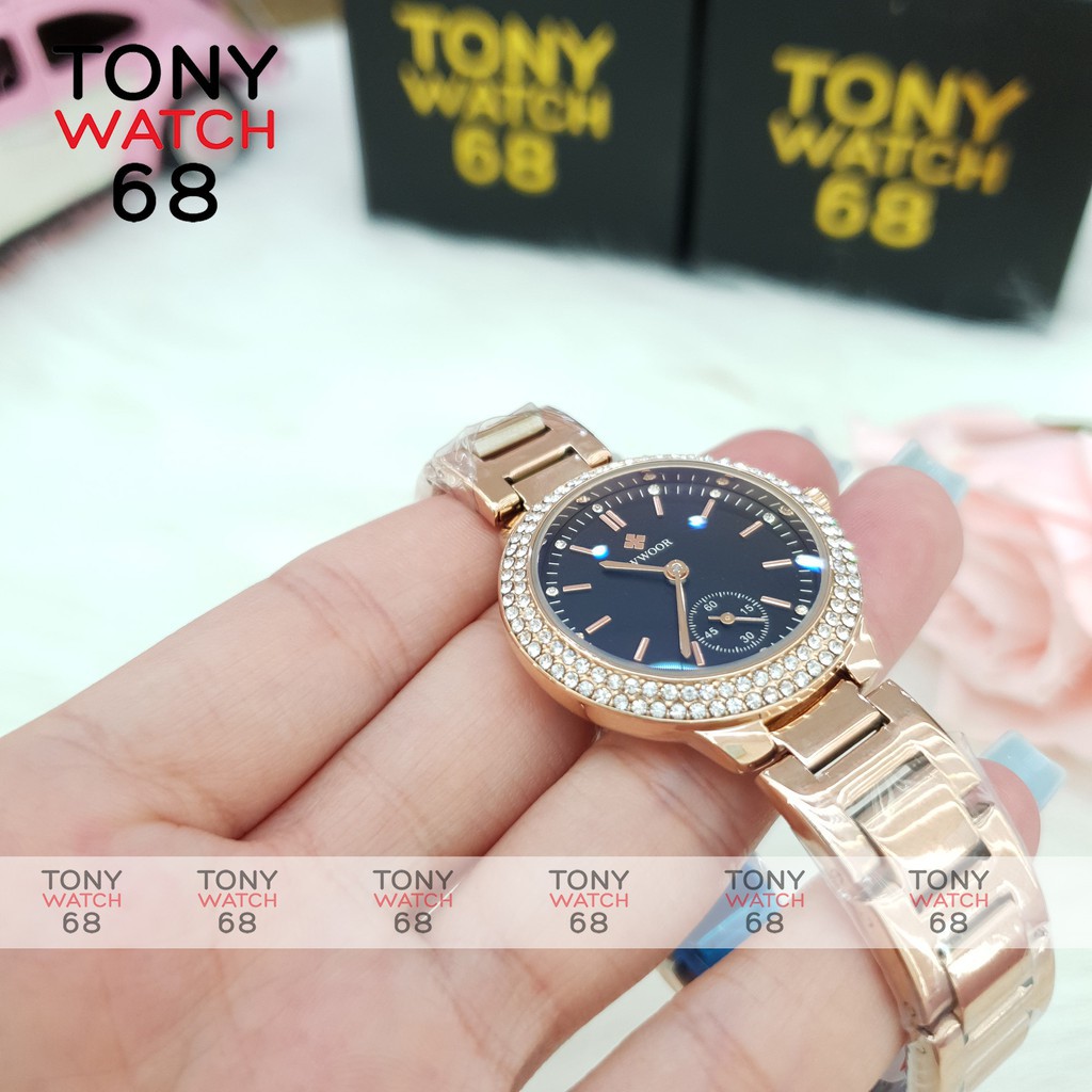Đồng hồ nữ chính hãng Wwoor đeo tay dây kim loại chống nước tuyệt đối Tony Watch 68
