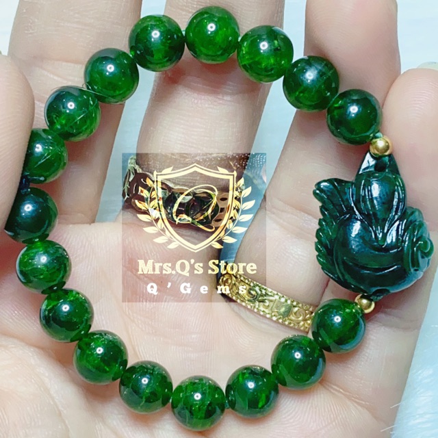 Hồ tiên ôm mẫu đơn ngọc sơn thuỷ mix Diopside VIP