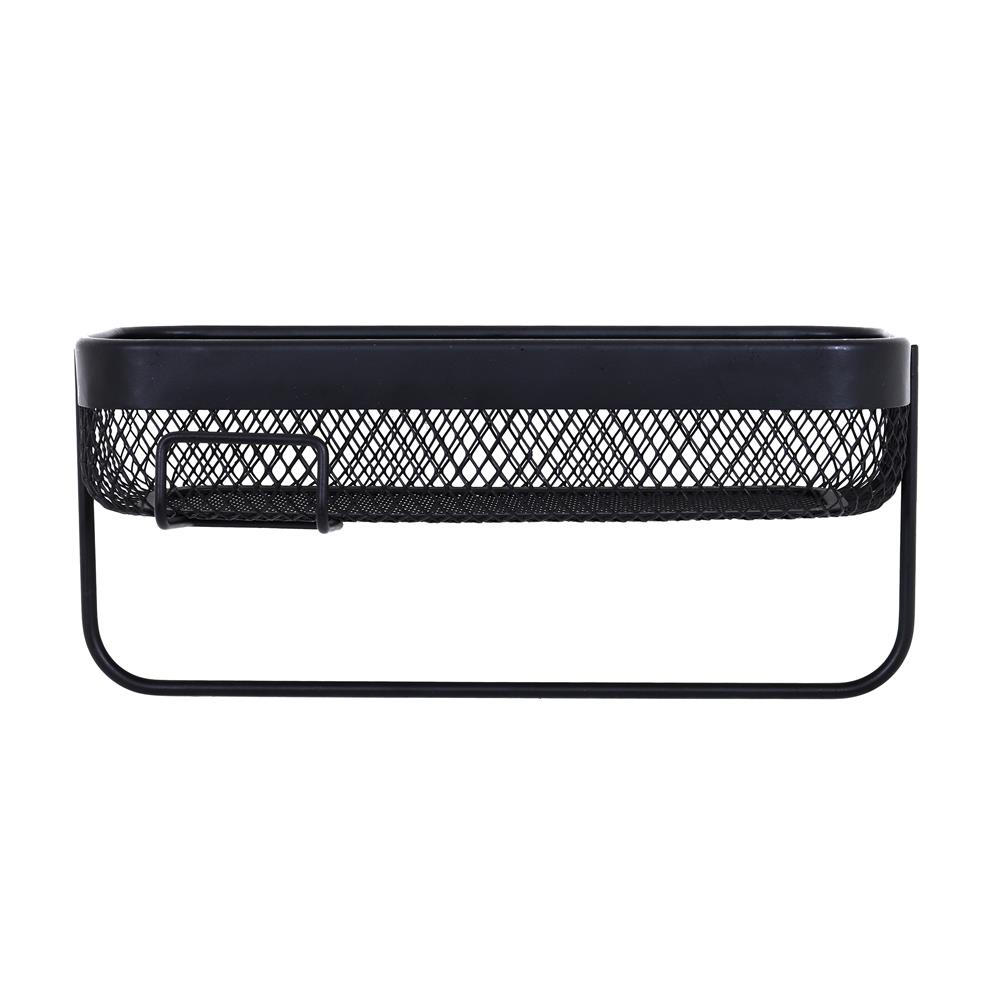 Homebase MOYA Giá/kệ để đồ phòng tắm KM074A bằng thép 14X32X12CM màu đen