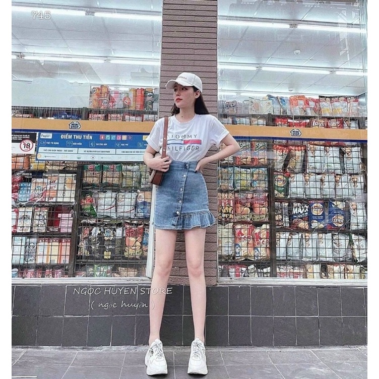 CHÂN VÁY JEANS ĐUÔI CÁ (KÈM VIDEO HÌNH THẬT) | BigBuy360 - bigbuy360.vn