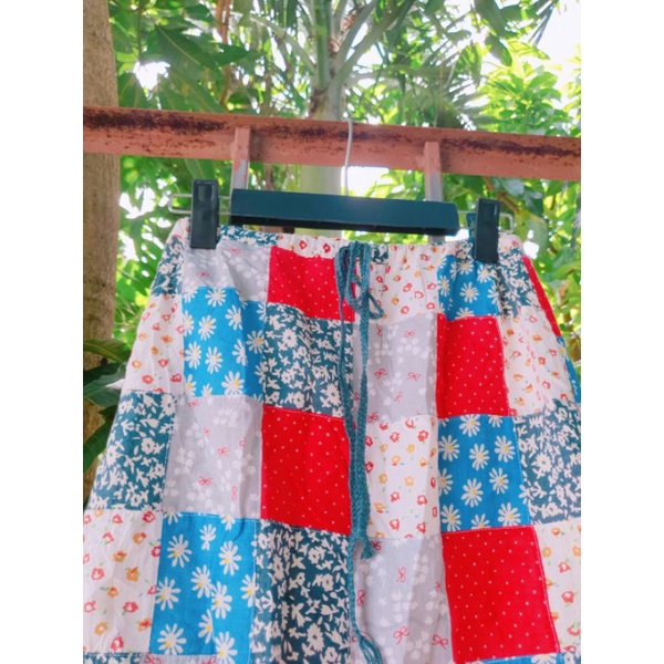 CHÂN VÁY NHẬT GHÉP VẢI B1