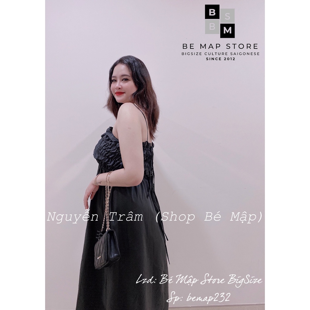 Đầm Maxi 2 Dây Nhún Ngực Cột Dây BigSize 60-85Kg