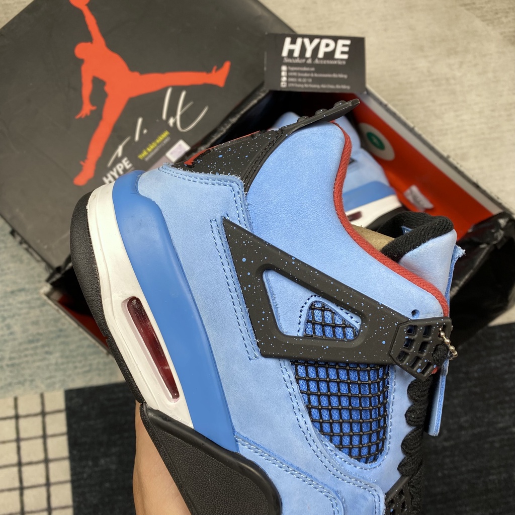 Giày sneaker Jordan 4 Travis Scott (giày bóng rổ  Xanh Đen ) - Hype Sneaker | Bản High Quality