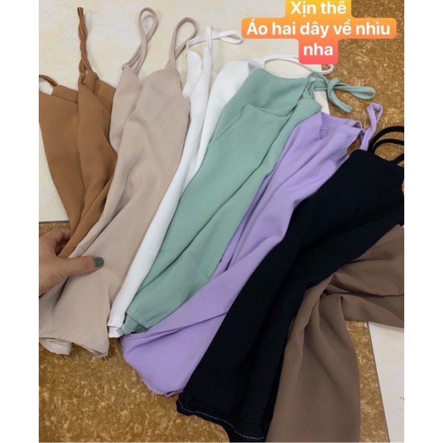 [Mã FAMAYWA giảm 10K đơn 50K] Áo 2 DÂY BASIC VINTAGE SIÊU HOT 2020 Phong Cách Hàn Quốc | BigBuy360 - bigbuy360.vn