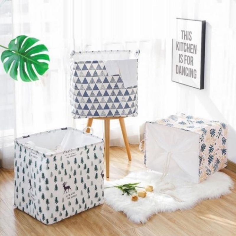 Giỏ Đựng Quần Áo Bằng Vải Chống Nước Cỡ Lớn 100L - Giỏ Đựng Đồ Có Thể Xếp Gọn Tiện Lợi