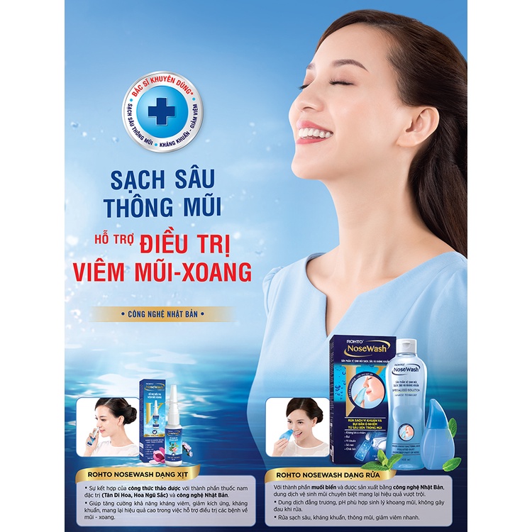 BỘ DUNG DỊCH VỆ SINH MŨI ROHTO NOSEWASH EASY 400ML/HỘP