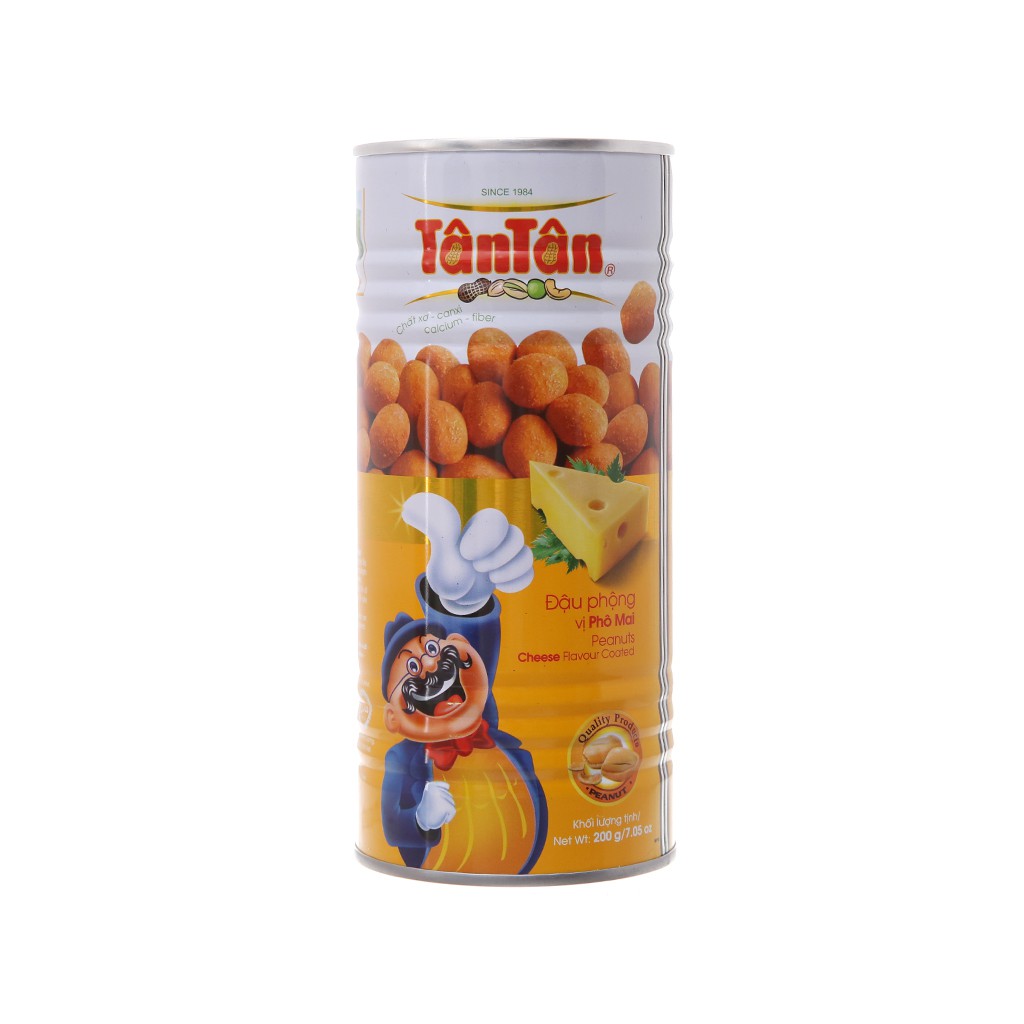 Đậu phộng vị phô mai Tân Tân lon 200g