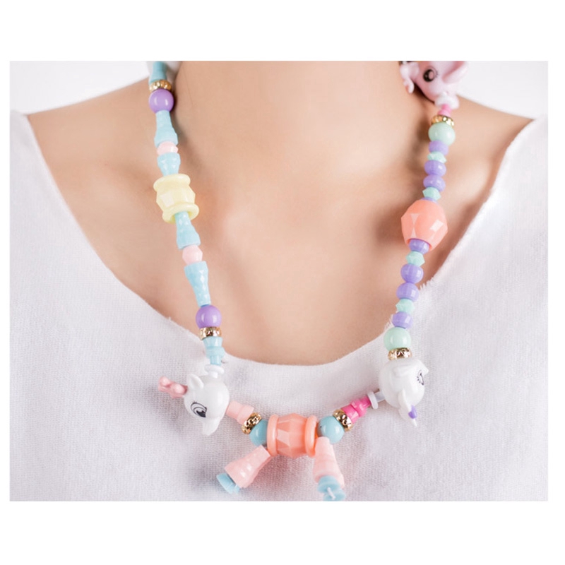 Phụ kiện thời trang cho bé gái Twisty Petz, Vòng tay hình thú kỳ lân dễ thương, Đồ chơi vòng tay đính cườm vui nhộn
