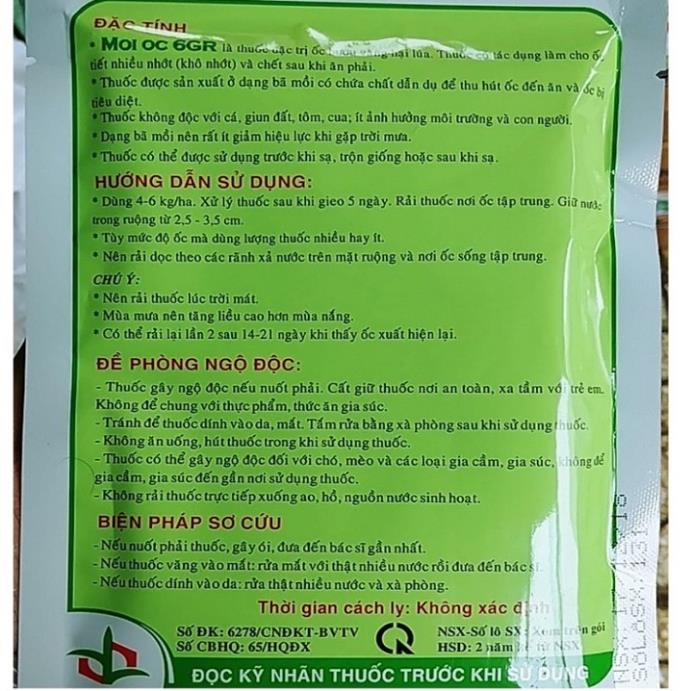 Thuốc Diệt Ốc MOI OC Diệt Ốc Sên Cho Rau, Cây Trồng Gói 100g