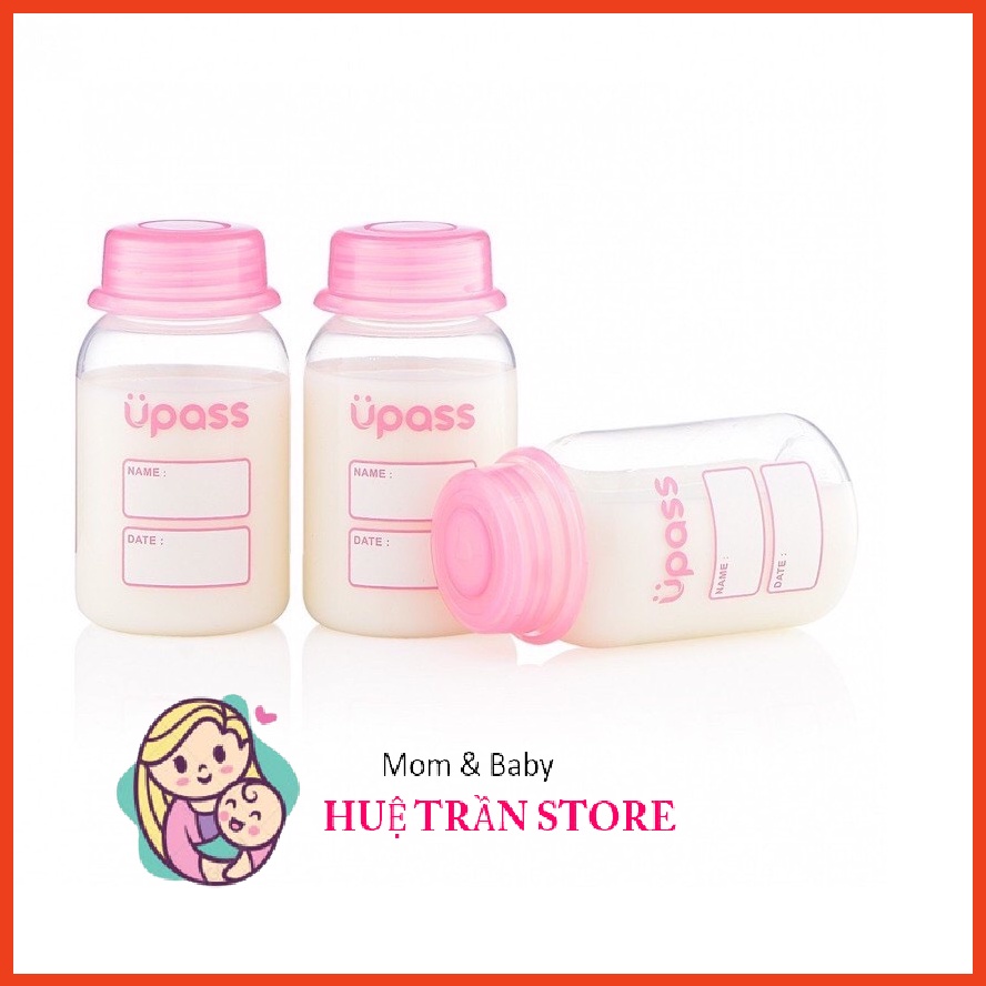 Bình trữ sữa cổ hẹp upass 125ml Thái Lan UP0101Ư