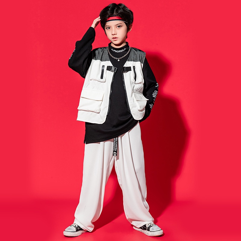 Bộ Trang Phục Nhảy Hip Hop Đường Phố 1  Cho Bé Trai Và Bé Gái A3