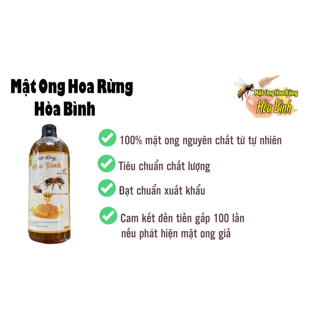 Mật ong nguyên chất mật ong hoa rừng Hòa Bình, đặc sản hòa bình