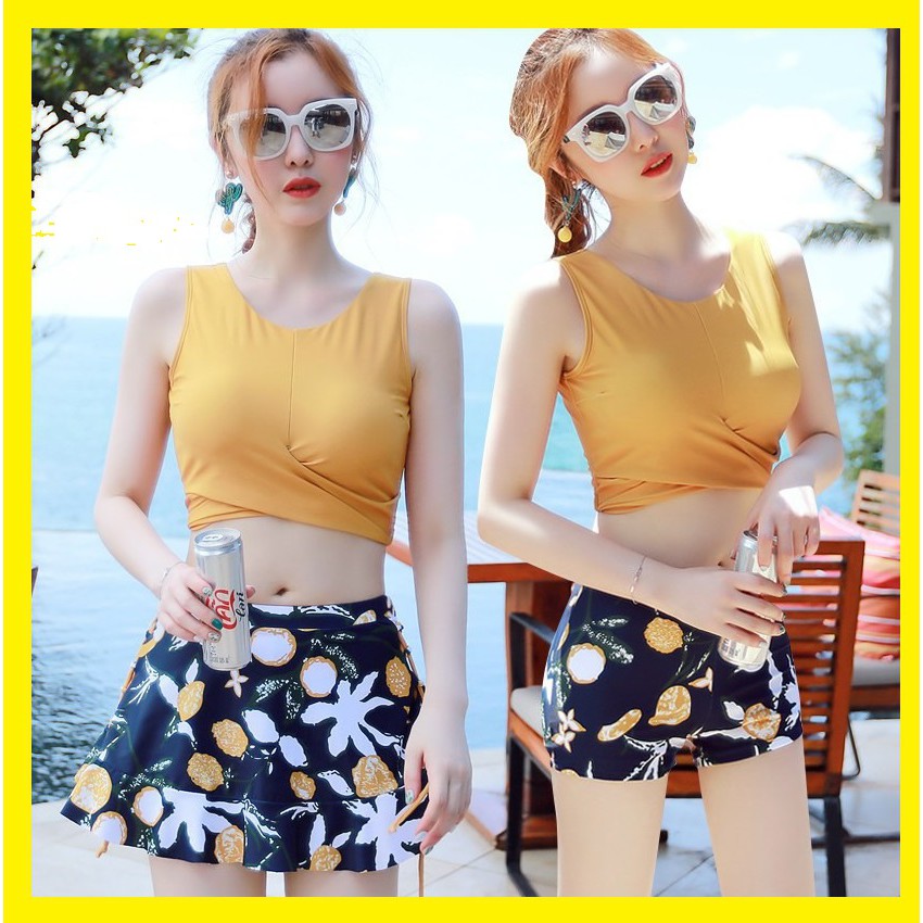 🍁 Bộ đồ bơi bikini 2 mảnh 3 chi tiết đi tắm biển nữ mùa hè